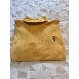 Vintage Charter Club By Jane Austin Yellow Pullover Turtleneck Size M